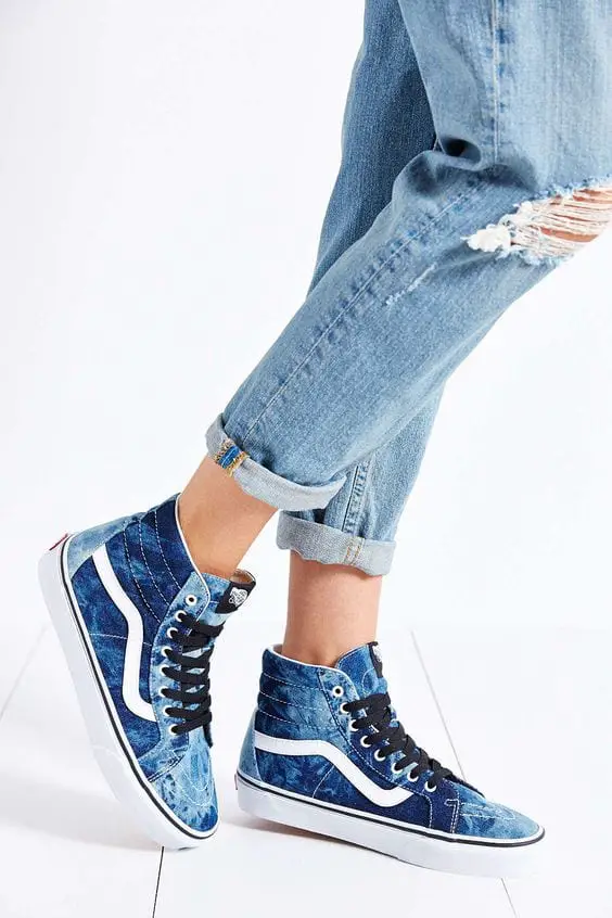 blue jean vans shoes