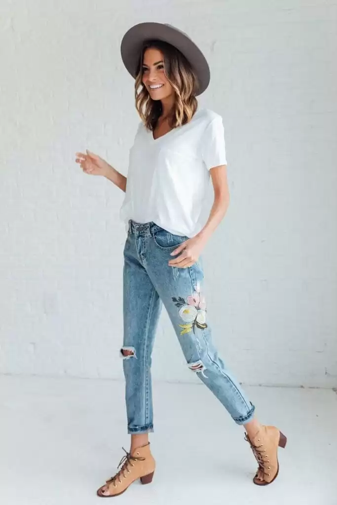 Embroidered Jeans for Girls (20)