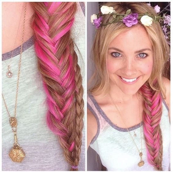 Double Fishtail Braid with Flower Accessories Tutorial