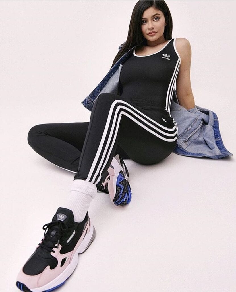 Kylie's Funky Adidas Outfit