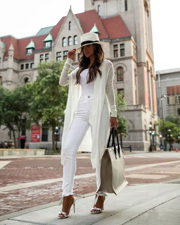 All White Summer Cardian Outfit