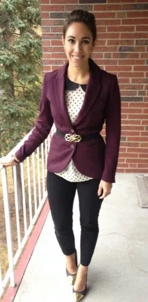 purple blazer women