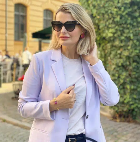 purple blazer women