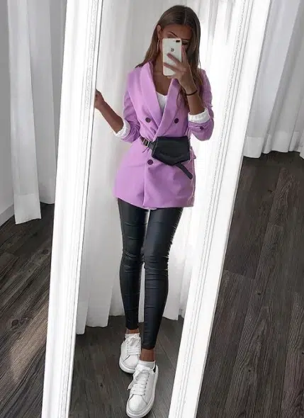 purple blazer women