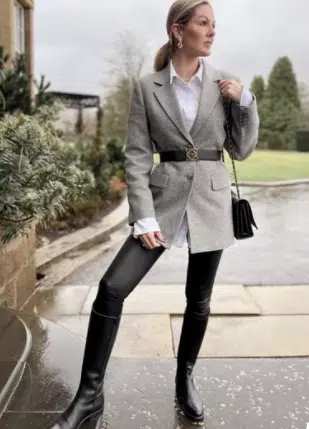 Belted wool coat outfits