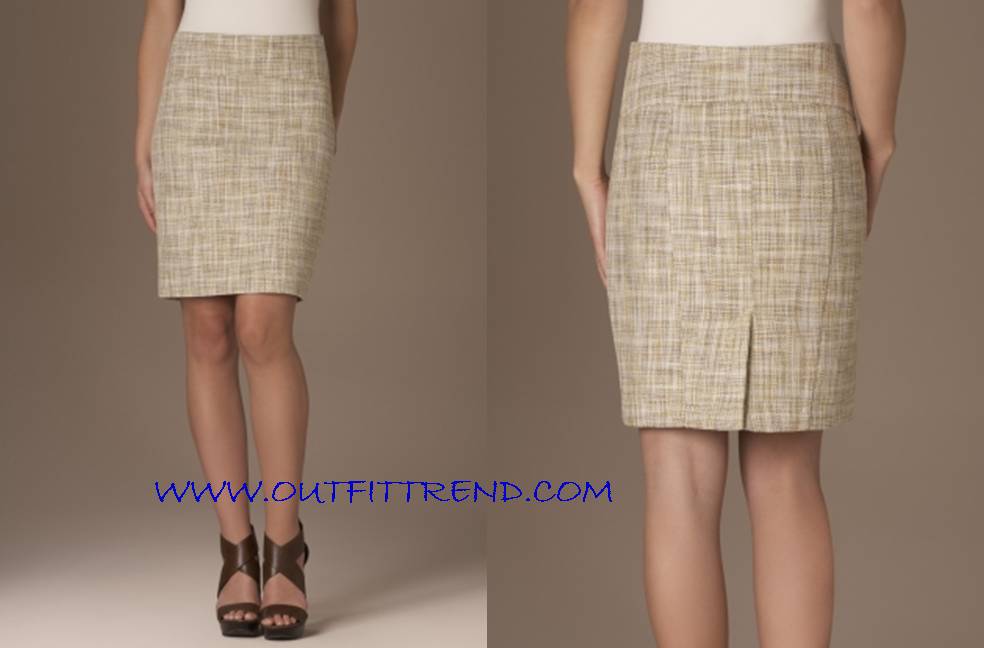 Curved Waistband Pencil Skirt