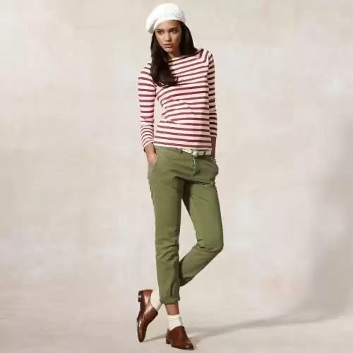 cool Joleen Striped Bateau Tee