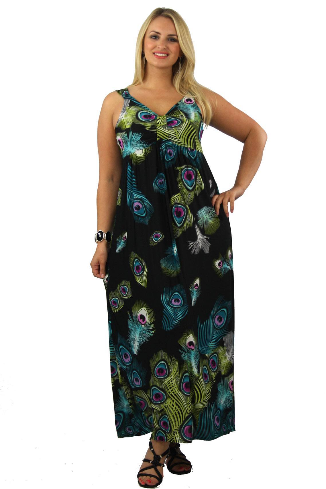 black feather maxi dress