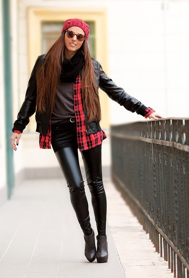 mango black leather pants