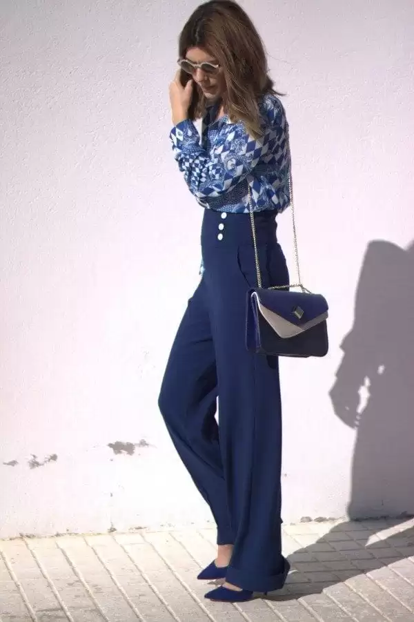 Blue Palazzo pants