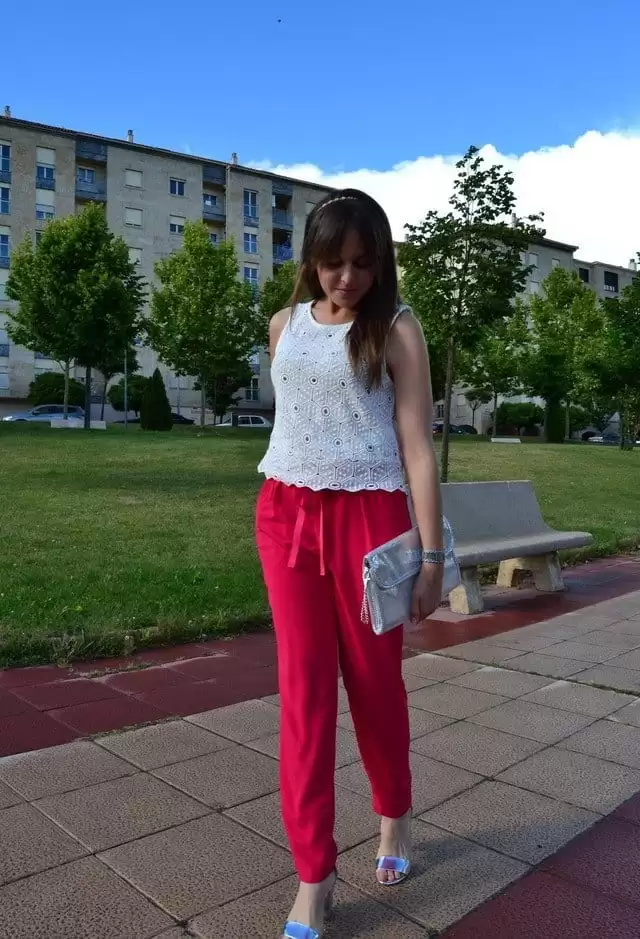 Pink baggy pants