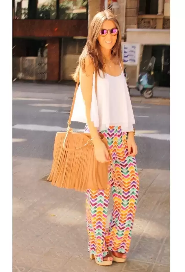 printed palazzo pants