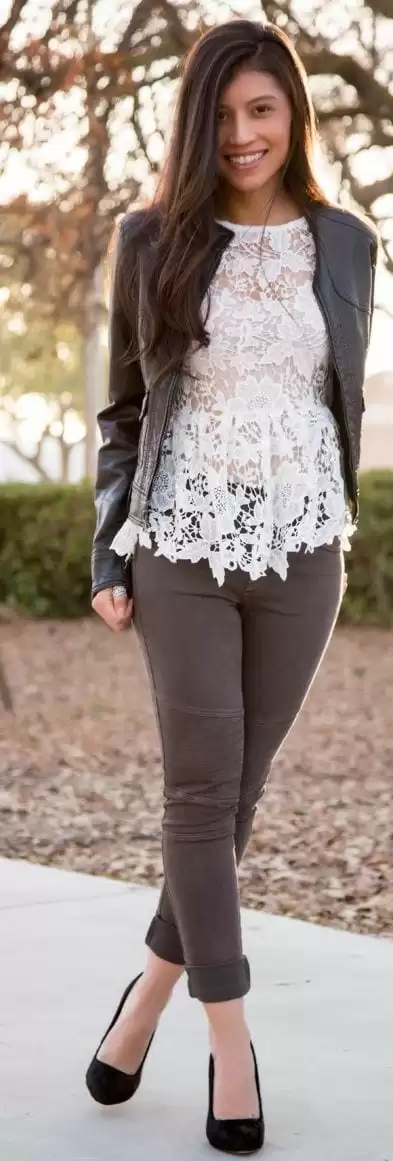 Lace Peplum tops