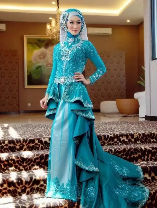 Stylish Hijab wedding gowns