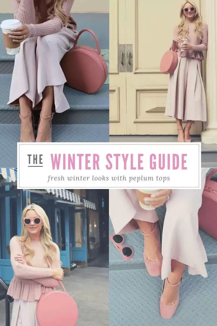 how to wear peplum top in winters