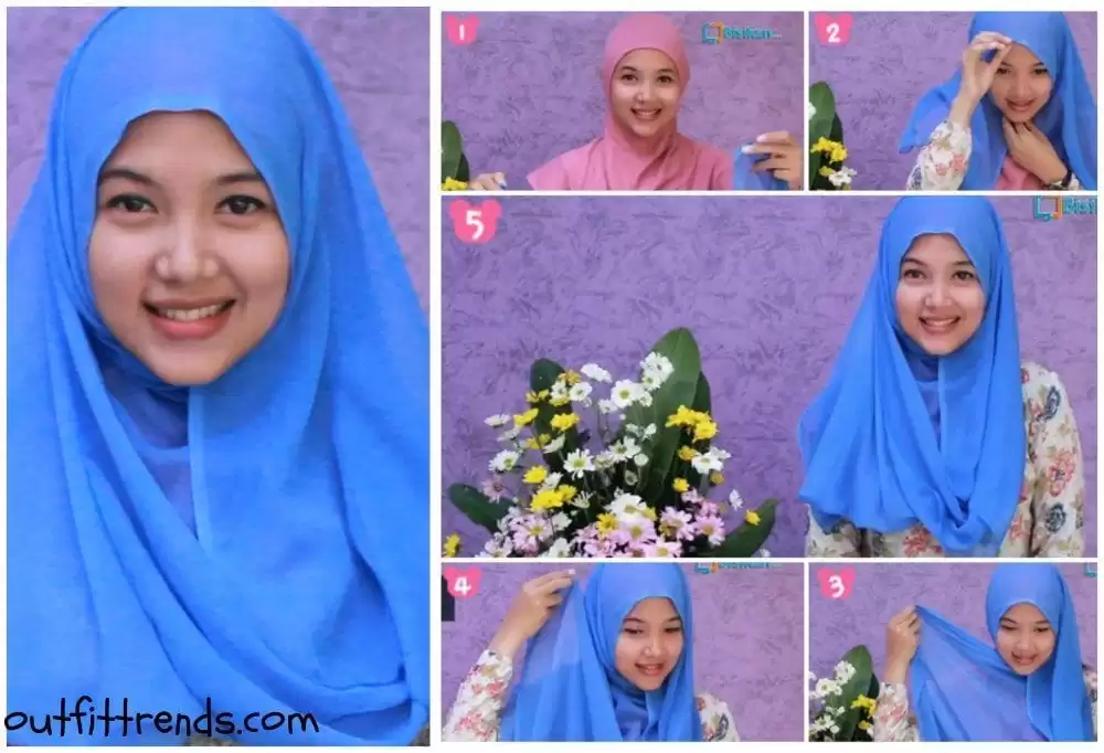 tutorial hijab paris simple casual