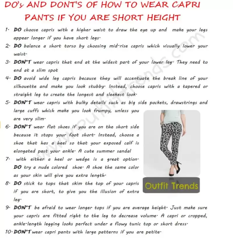 how to wear capri pants as short height girl (2)