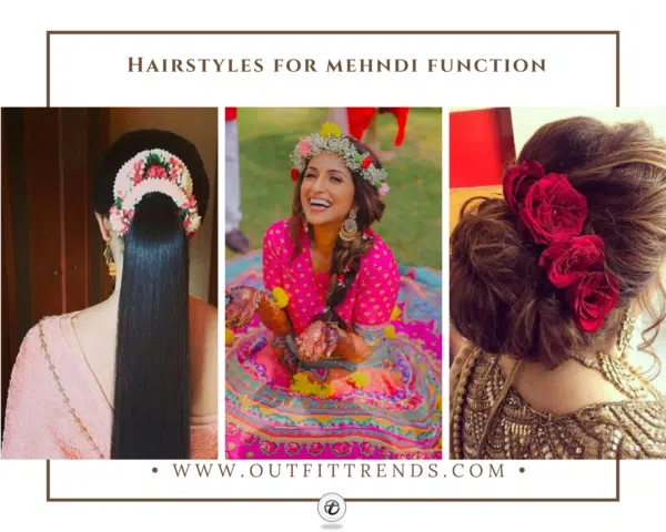 hairstyle for mehndi functions