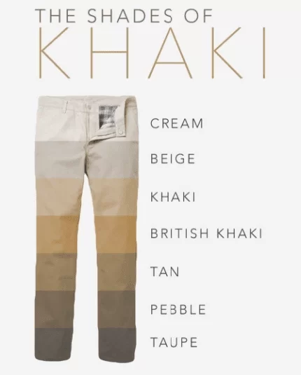 men khaki pants colours