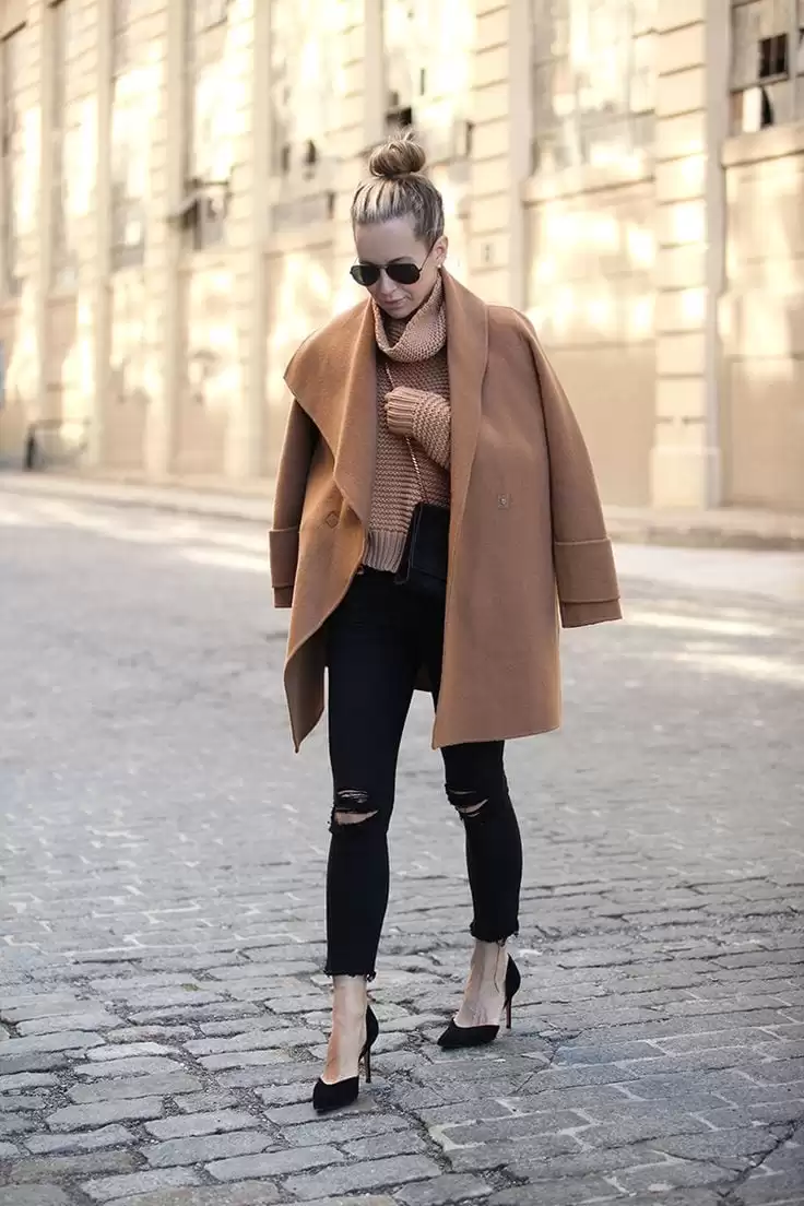 ideas to wear camel coats