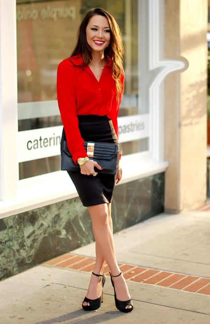 pictures of pencil skirt outfits