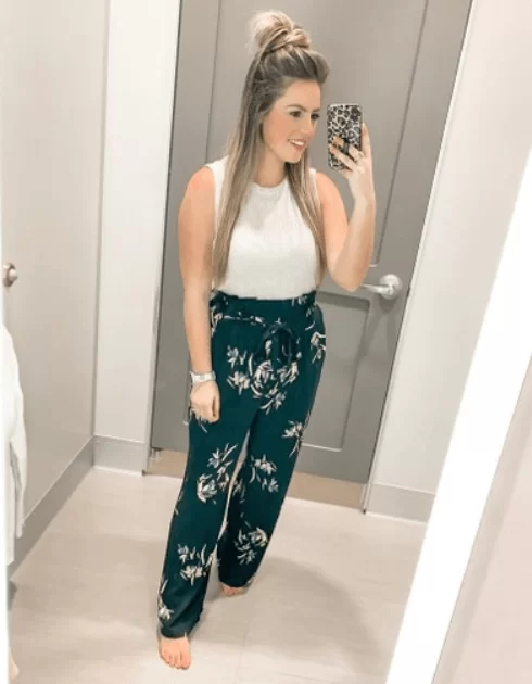 outfits with printed pants