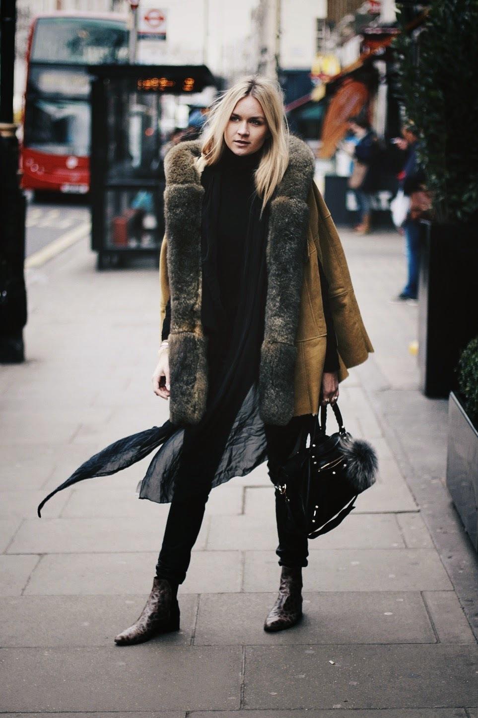 Women Outfits with Shearling Coats-19 Ways to Wear Stylishly