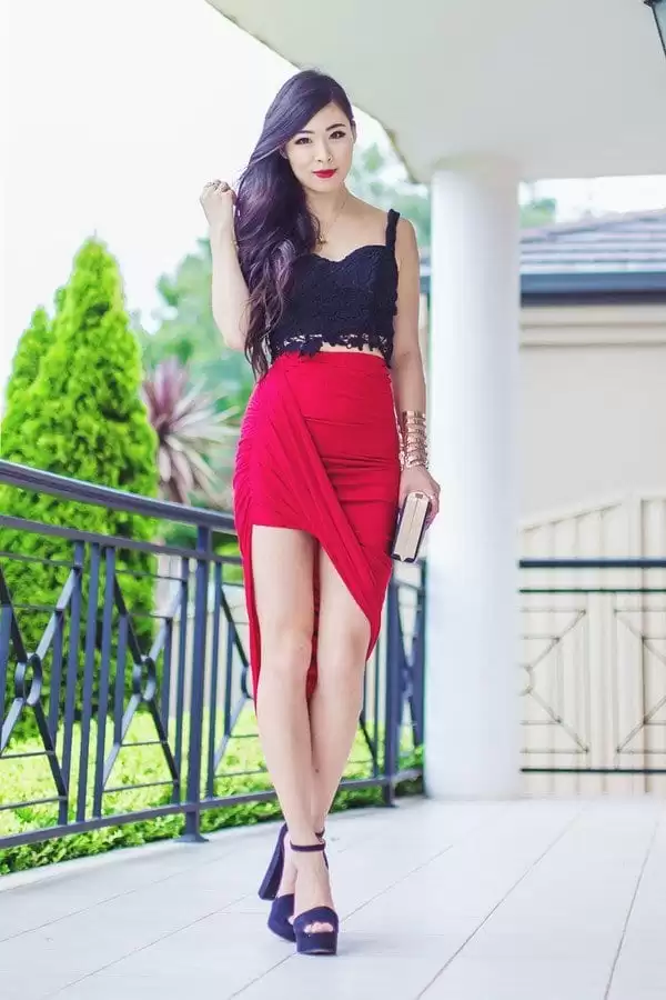 asymmetrical skirt outfits (6)