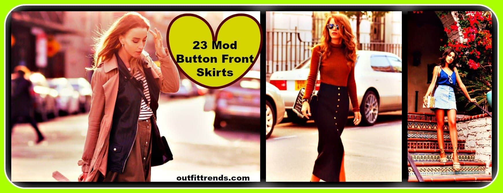 How to Wear Button Front Skirts? 23 Outfit Ideas