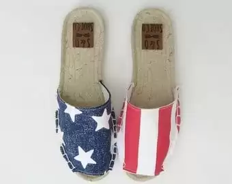 Womens USA flag espadrilles