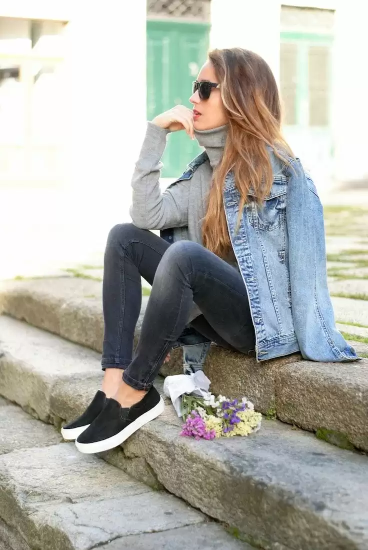 Cute Outfit Ideas To Wear With Slip-On Sneakers (2)