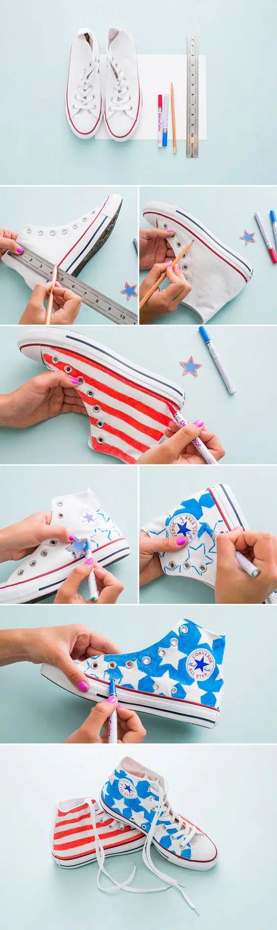 American Flag Art Sneakers