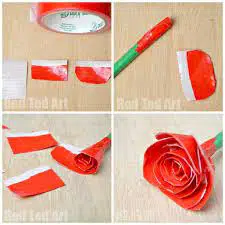 DIY Flower Pen Using Duct Tape