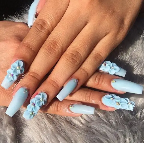 Baby Blue Aesthetic Nails Largest Wallpaper Portal