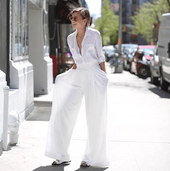 How to Wear White Wide Leg Pants (9)