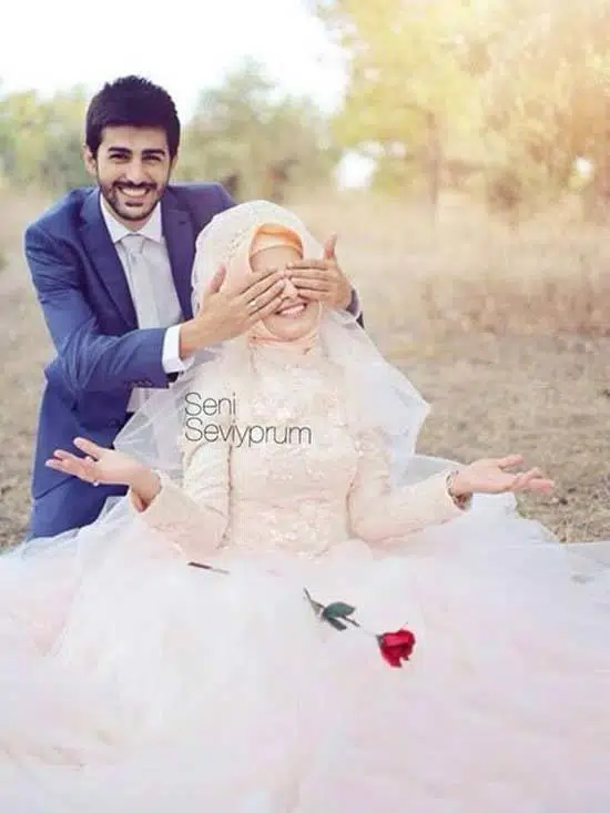 muslim couple wedding pictures