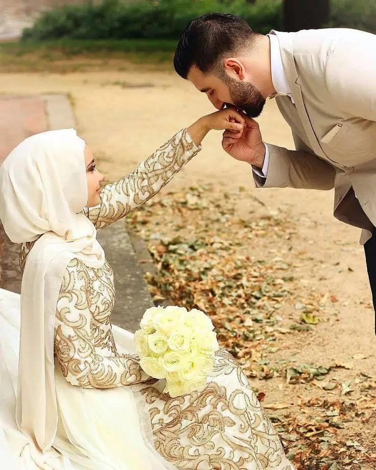 muslim couple wedding pictures