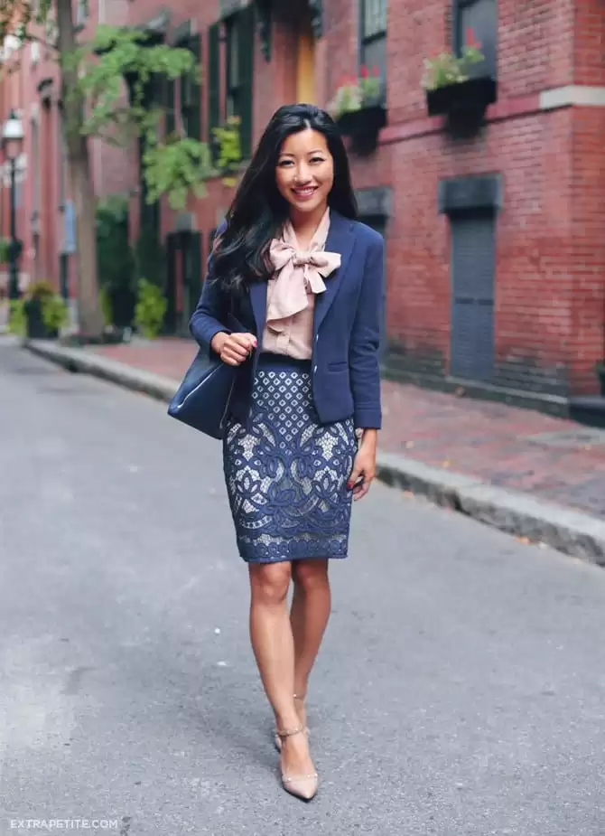 women outfits with blue coats