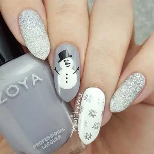 Funky White Nail Art