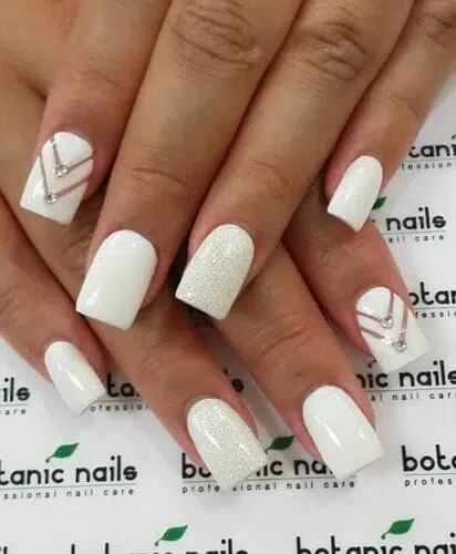 Funky White Nail Art