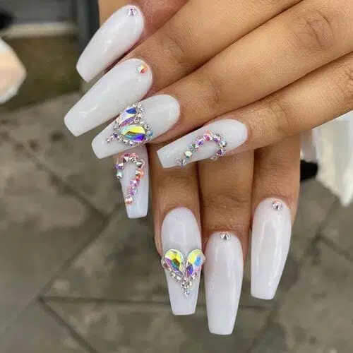 Funky White Nail Art