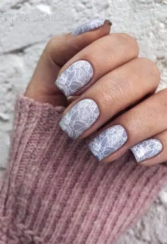 White Nail Art for Winters2