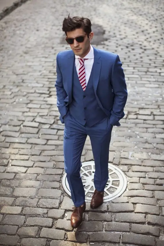 20 Ways to Wear Blue Suits with Brown Shoes Ideas for Men