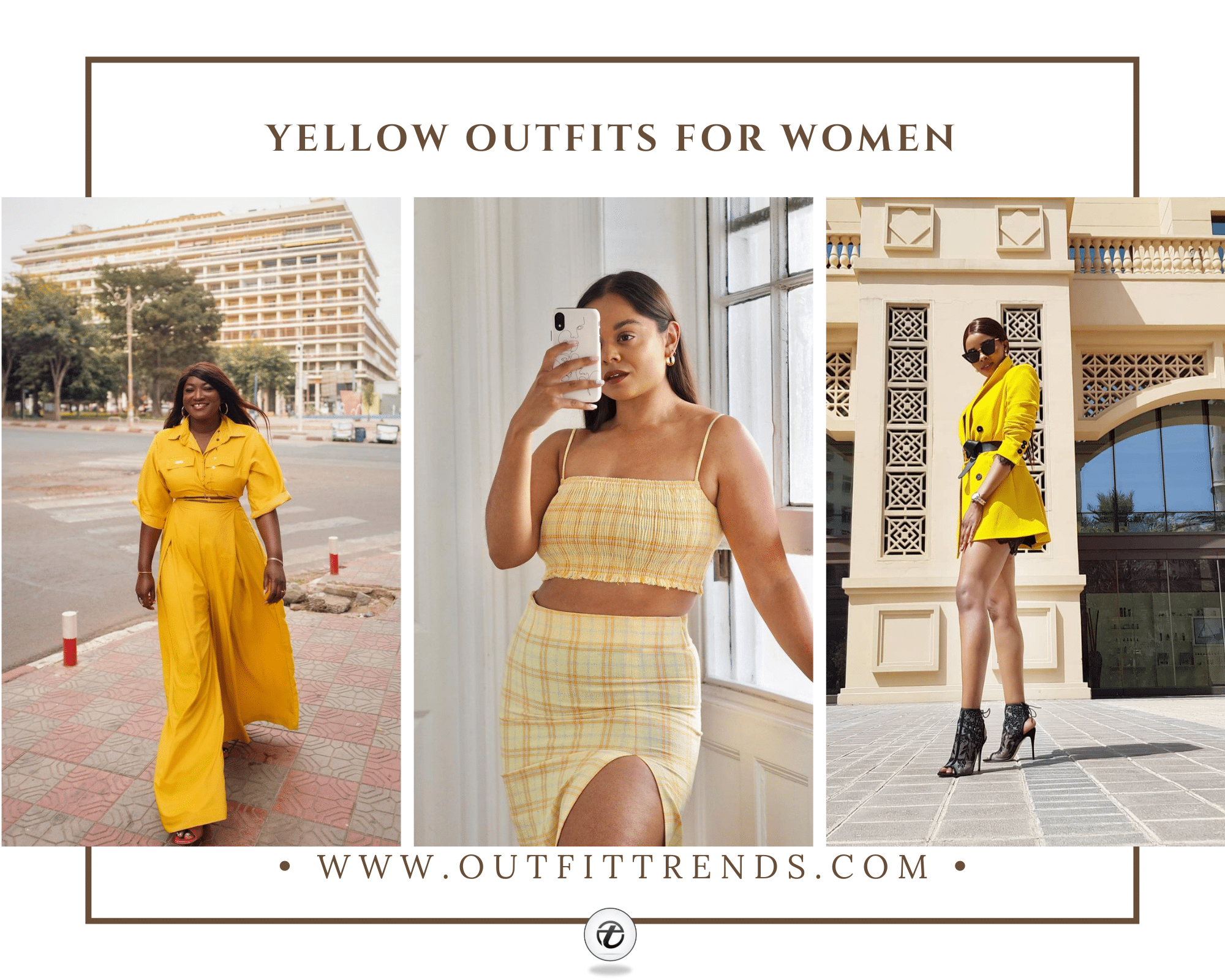 Aesthetic discount outfits yellow