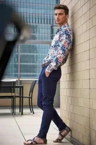 how to wear a floral shirt outfit for men 