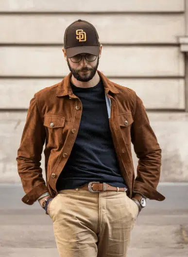 how to wear suede jackets for men