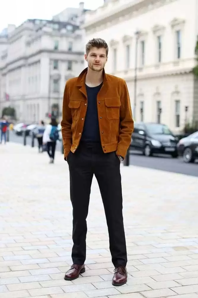 how to wear suede jacket for men (1)