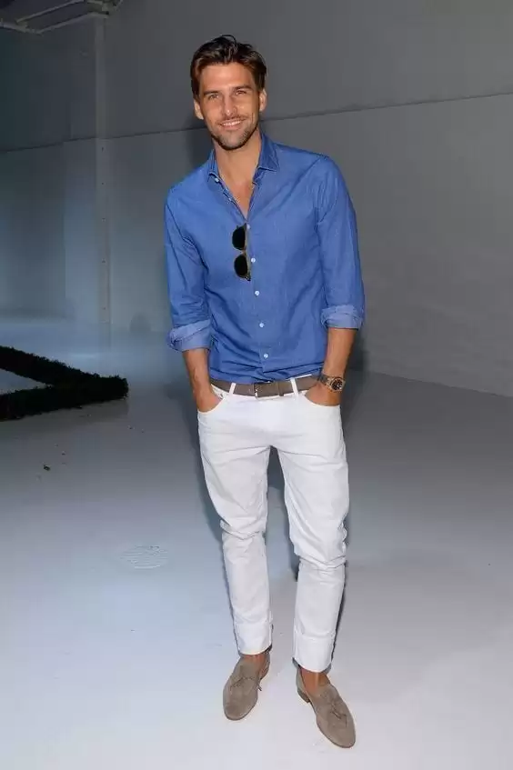 how to wear white jeans for men (5)