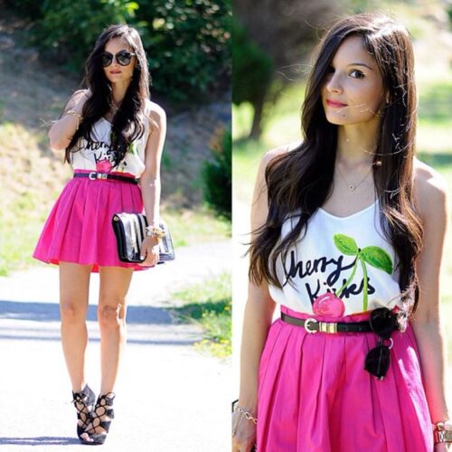 Outfits With Pink Skirts 30 Ideas How To Wear Hot Pink Skirts 