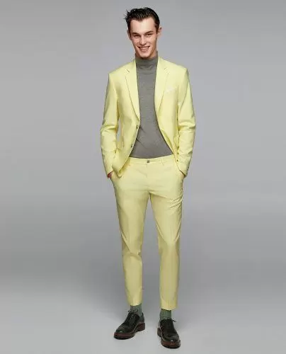 men's yellow pants outfits